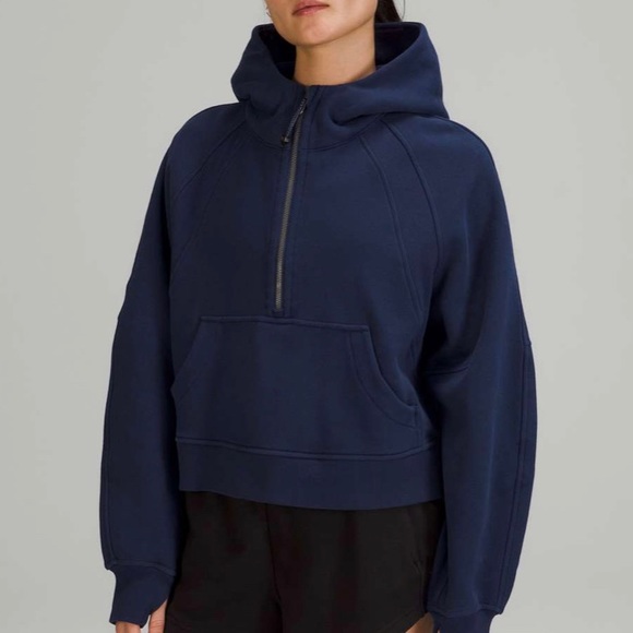 lululemon athletica Tops - Lululemon Scuba Oversized 1/2 zip - Night Sea - M/L